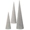 Contemporary Home Living Set of 3 Silver Sequin Beaded Cone Christmas Trees 30"